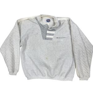 VTG Aviation Sweatshirt Mens Sz XL? 1/4 Button Pullover Greenline International